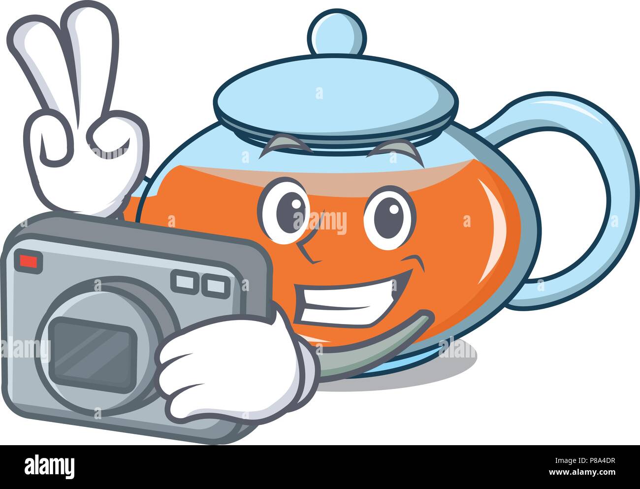 Photographer transparent teapot character cartoon Stock Vector Image ...