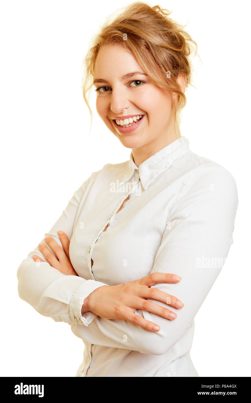 Happy student arms crossed hi-res stock photography and images - Alamy