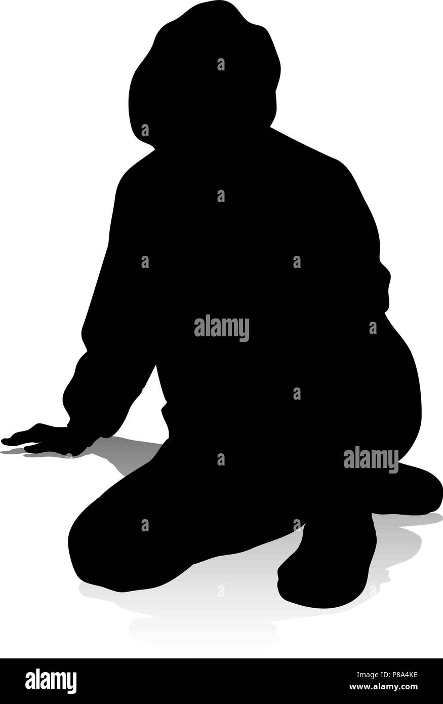 Young Person Silhouette Stock Vector