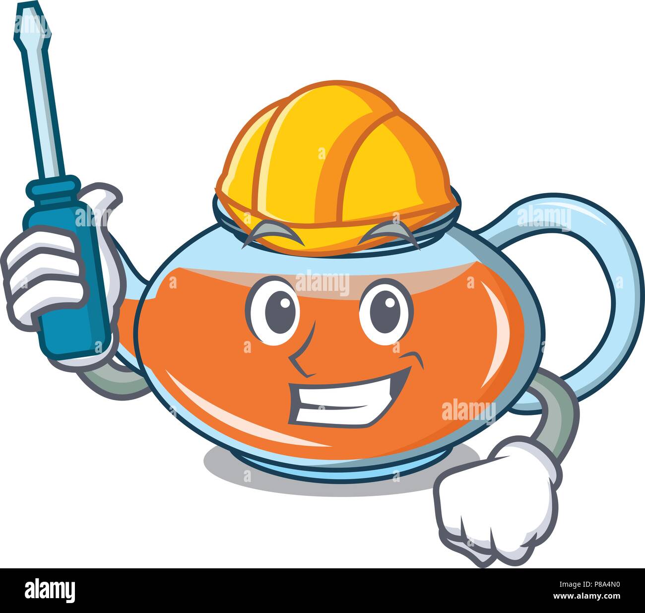 Automotive transparent teapot character cartoon Stock Vector Image ...