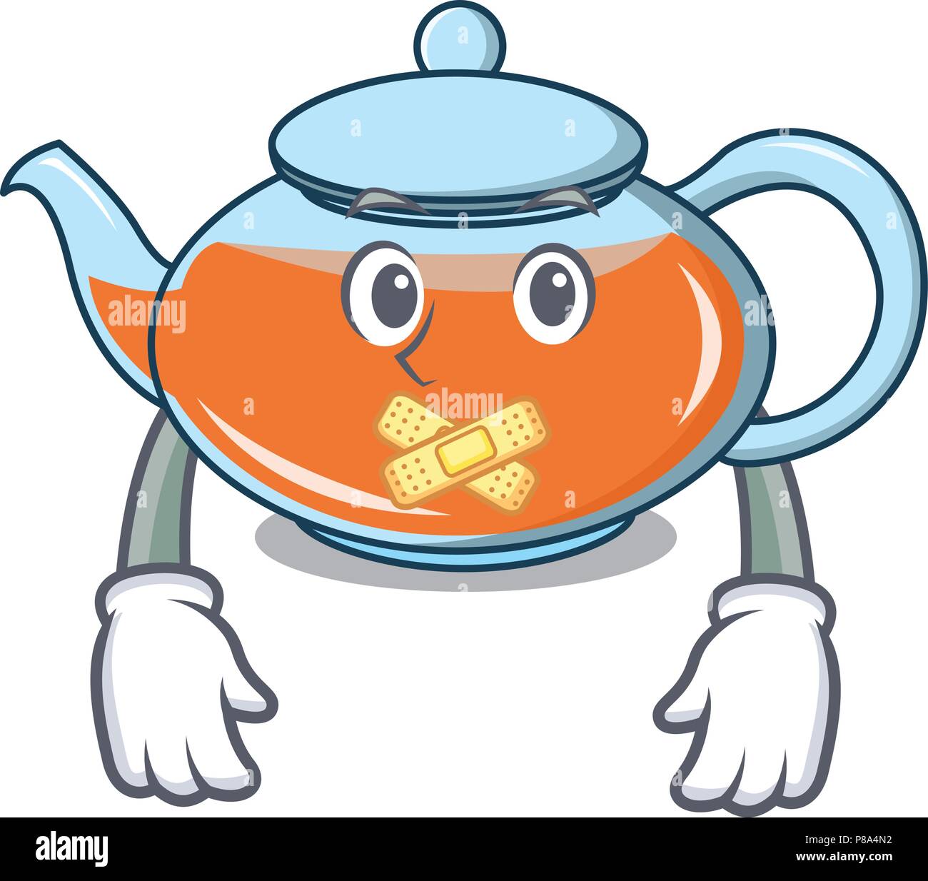 Silent transparent teapot character cartoon Stock Vector Image & Art Alamy