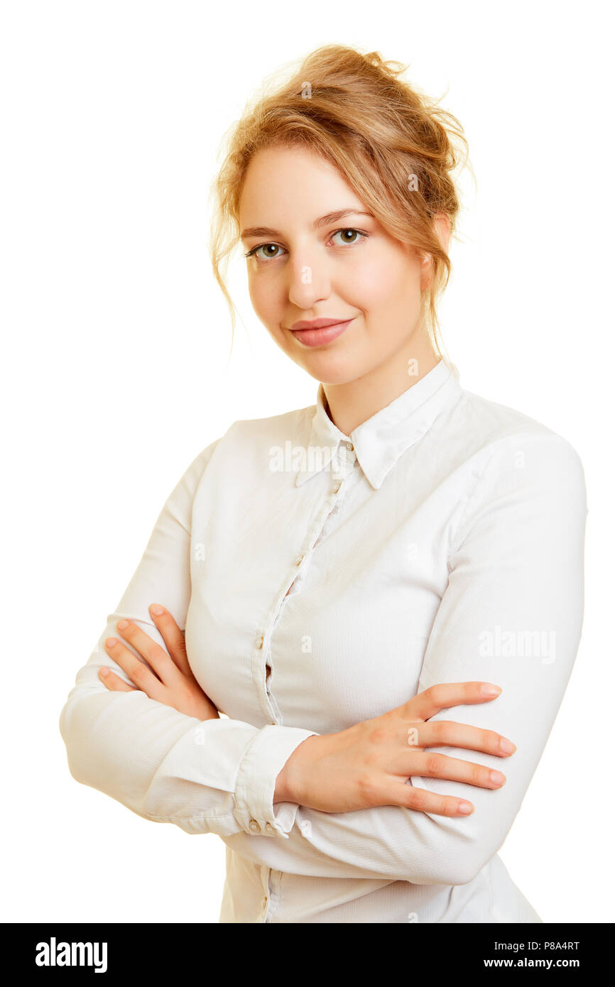Portrait happy manager crossed arms hi-res stock photography and images ...
