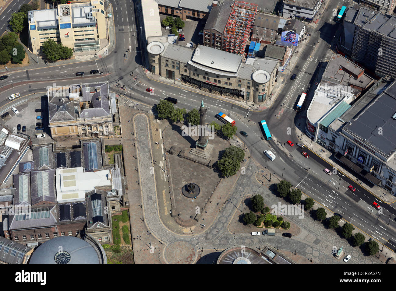 aerial view of the Wellington Memorial Statue, Stock Photo