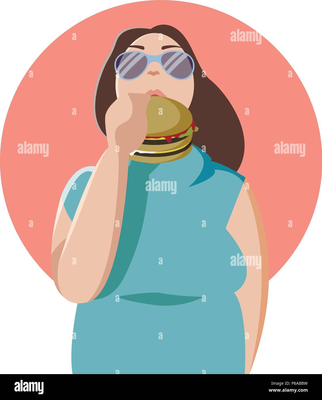Cartoon Happy Fat Woman High Resolution Stock Photography And Images Alamy