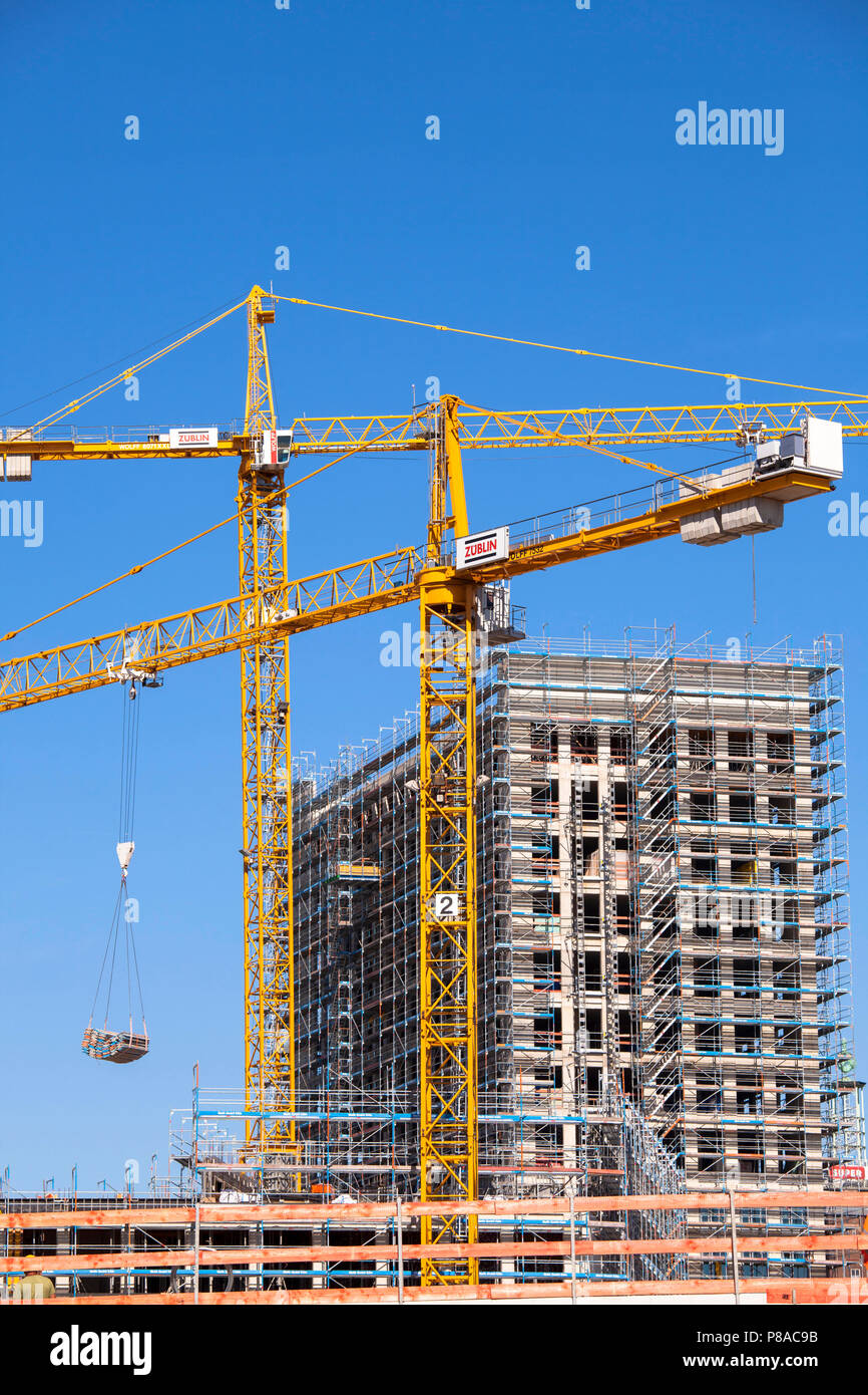 Germany, Cologne, the construction site of the building project MesseCity Koeln near the exhibition center in the district Deutz.  Deutschland, Koeln, Stock Photo