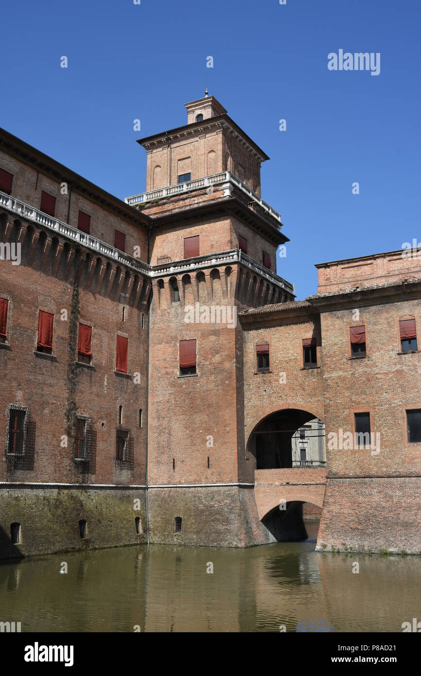 Castello Estense or Castello di San Michele, the 16th century Este Marquis  fortification in Ferrara ( Emilia-Romagna ) , northern Italy, capital  Province of Ferrara, Italian Stock Photo - Alamy