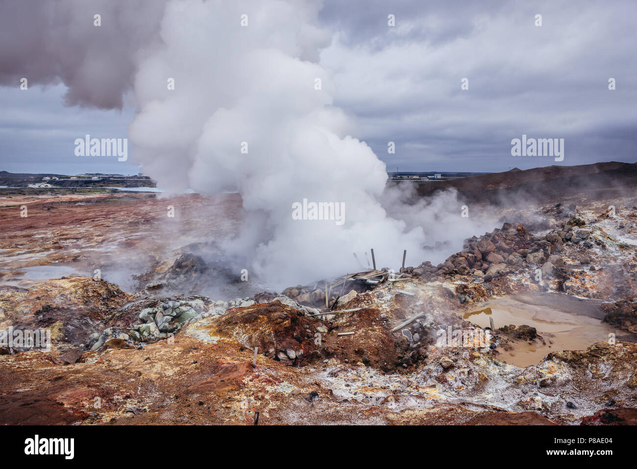 Gunnuhver Geothermal Area in Reykjanes UNESCO Global Geopark near