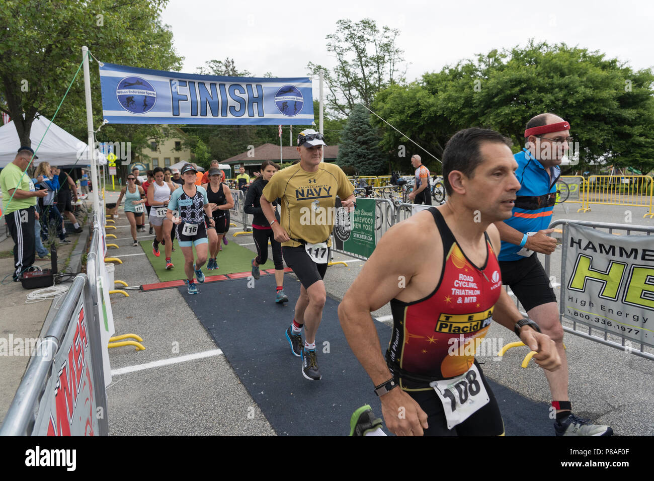 Steve Gillian #117 starting the 2018 Hague Endurance Festival Duathlon Stock Photo
