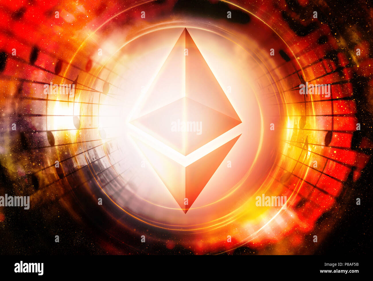 Ethereum cryptocurrency concept, graphic collage in cosmic space Stock  Photo - Alamy
