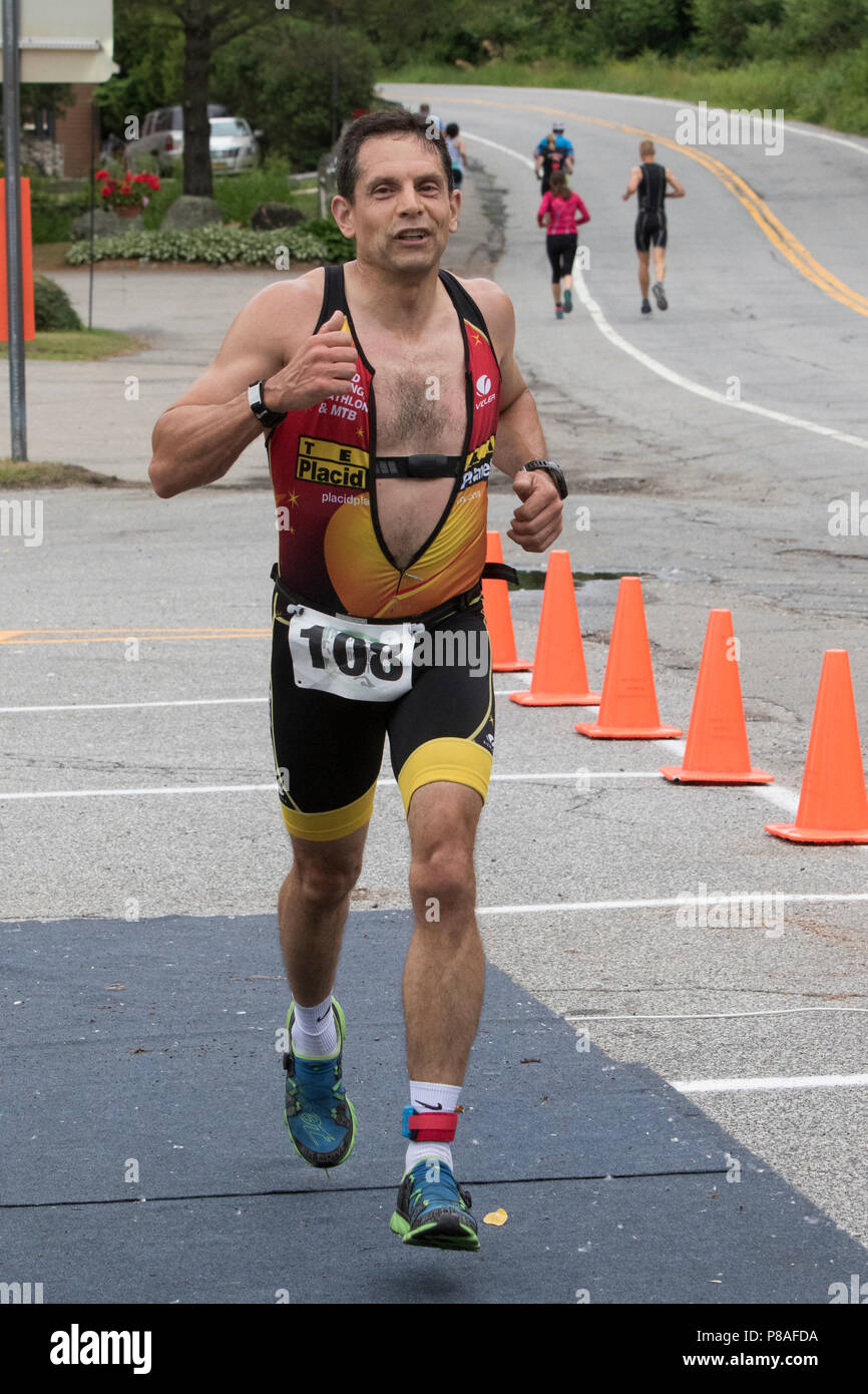 Jason Amoriell during the bike segment at the 2018 Hague Endurance Festival Duathlon Stock Photo