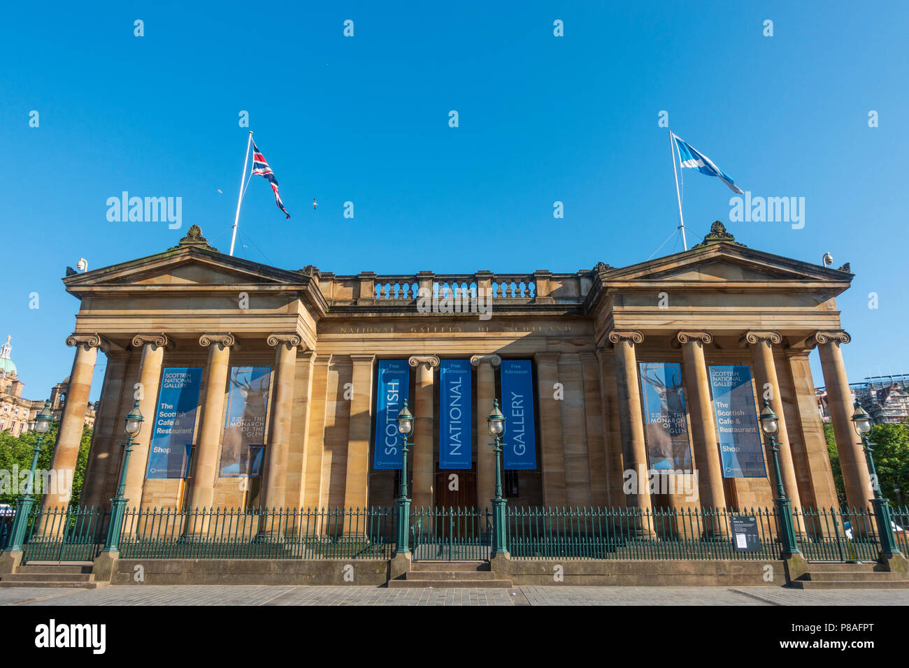 Exterior of Scottish National Gallery art museum in Edinburgh, Scotland, UK Stock Photo