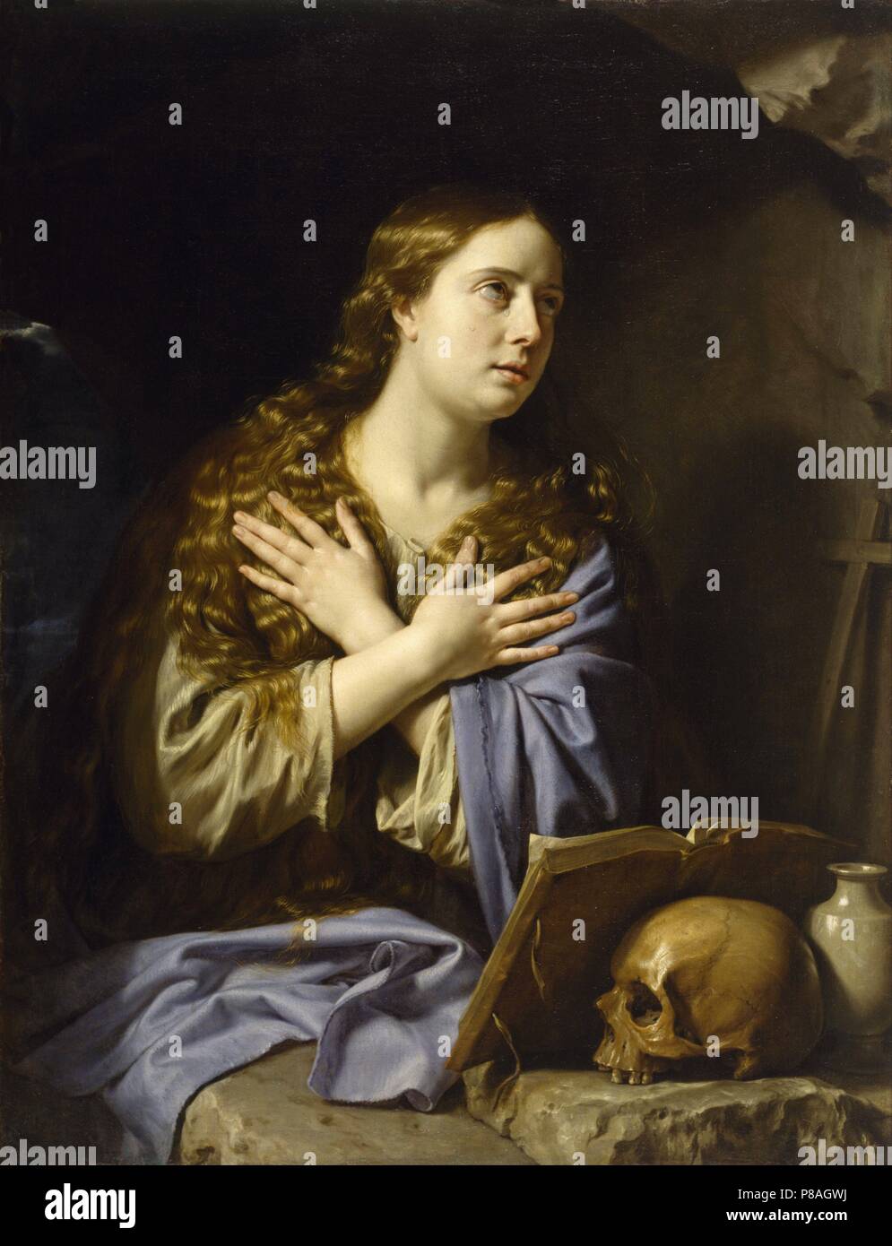 The Repentant Magdalen. Museum: Museum of Fine Arts, Houston. Stock Photo