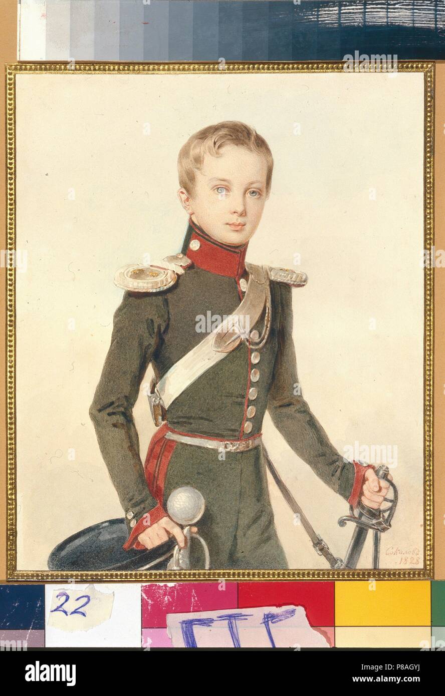 Portrait of the Crown prince Alexander Nikolayevich (1818-1881). Museum: State Tretyakov Gallery, Moscow. Stock Photo