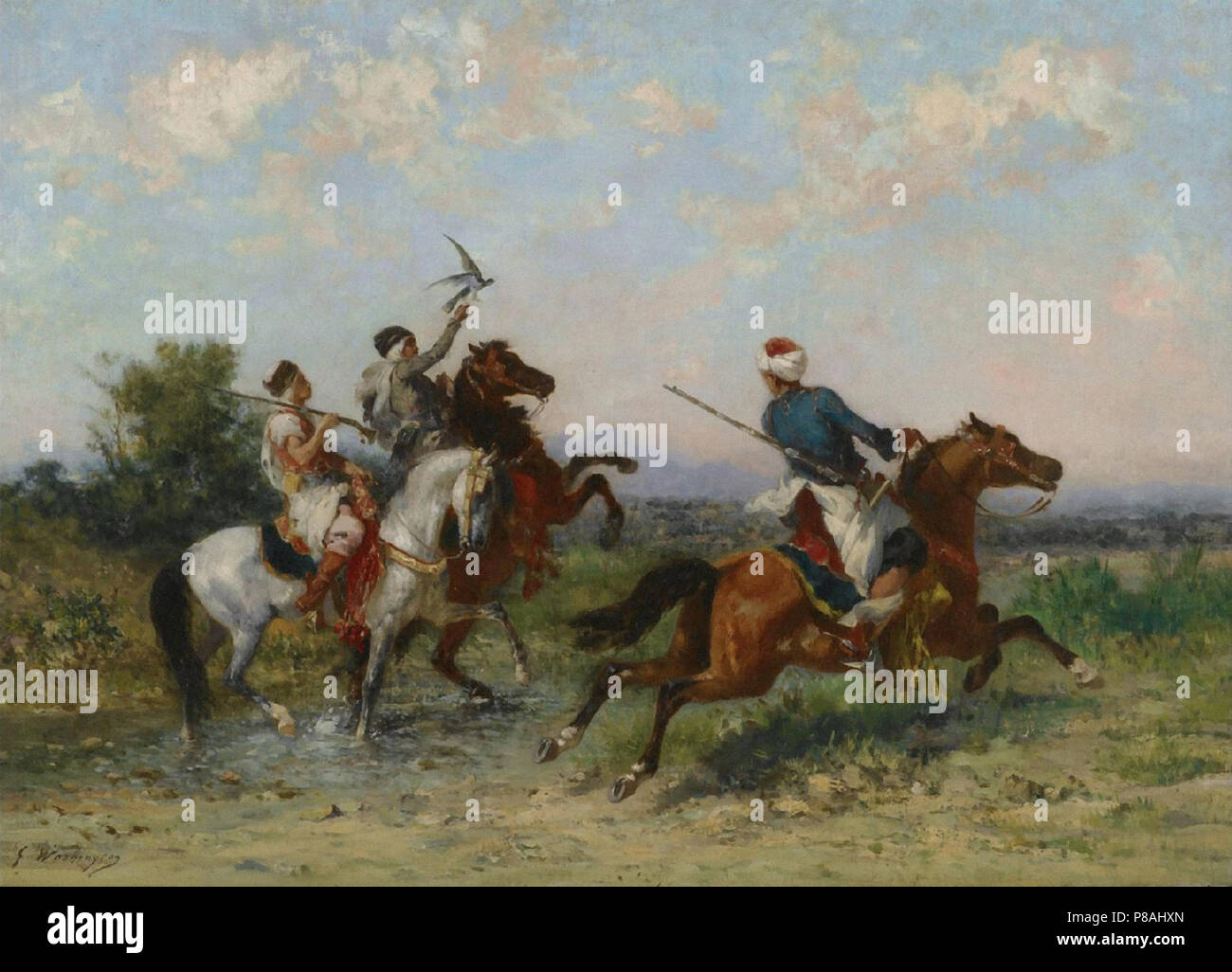 Tapisserie La Chasse Au Faucon, Flandres Xvie Siècletapestry The Falcon Hunt Flanders 16th