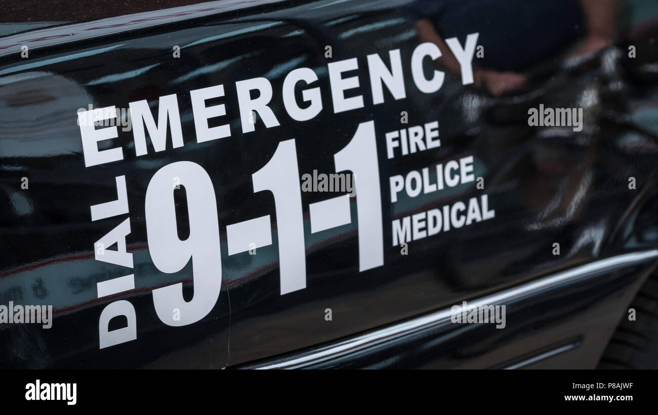 American police car hi-res stock photography and images - Alamy