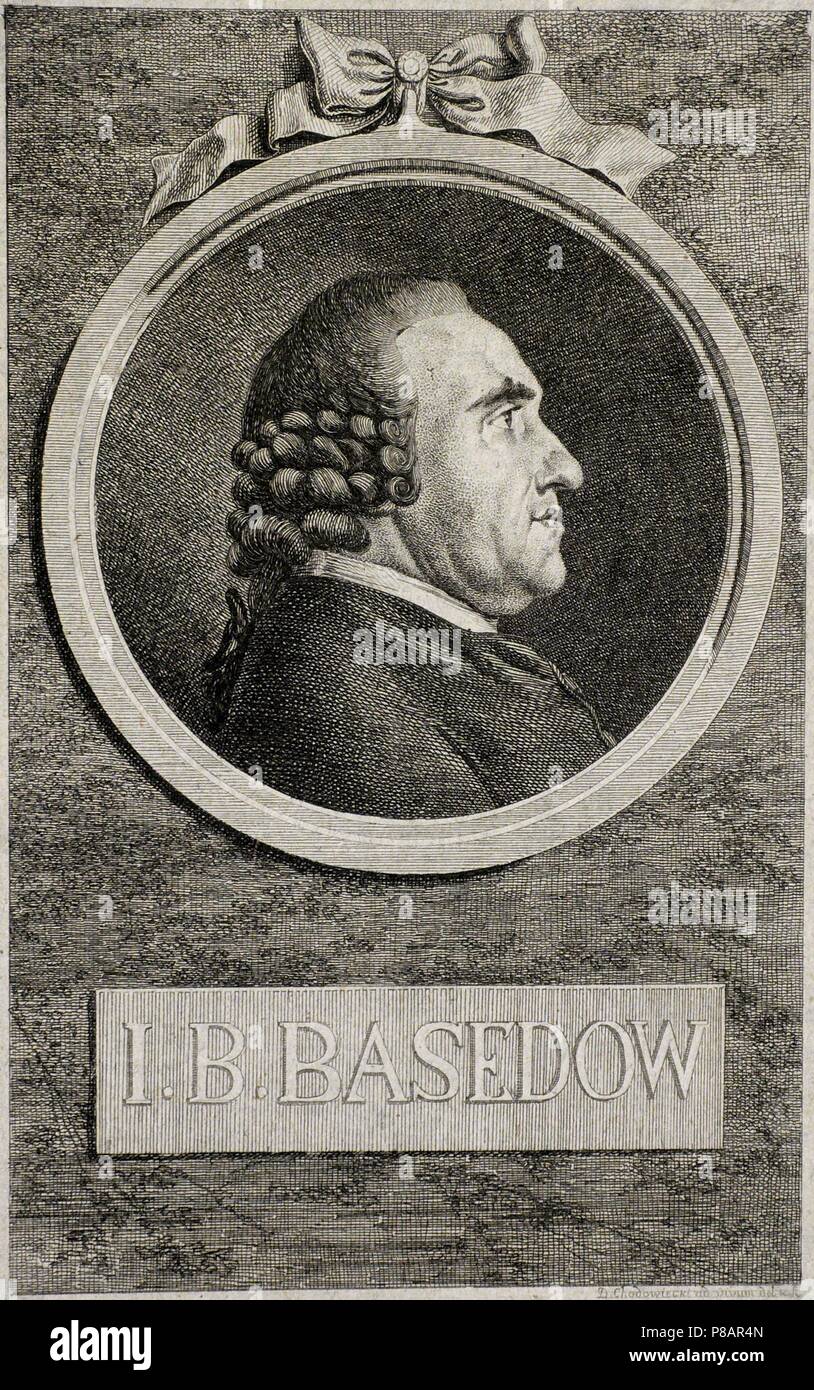 Johann Bernhard Basedow (1724-1790). Museum: State A. Pushkin Museum of Fine Arts, Moscow. Stock Photo