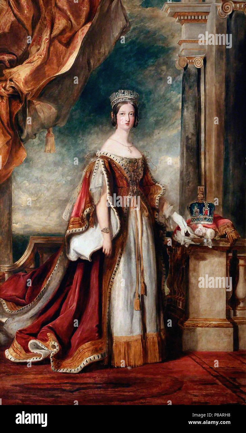 Wilkie Sir David - Queen Victoria in Robes of State Stock Photo - Alamy
