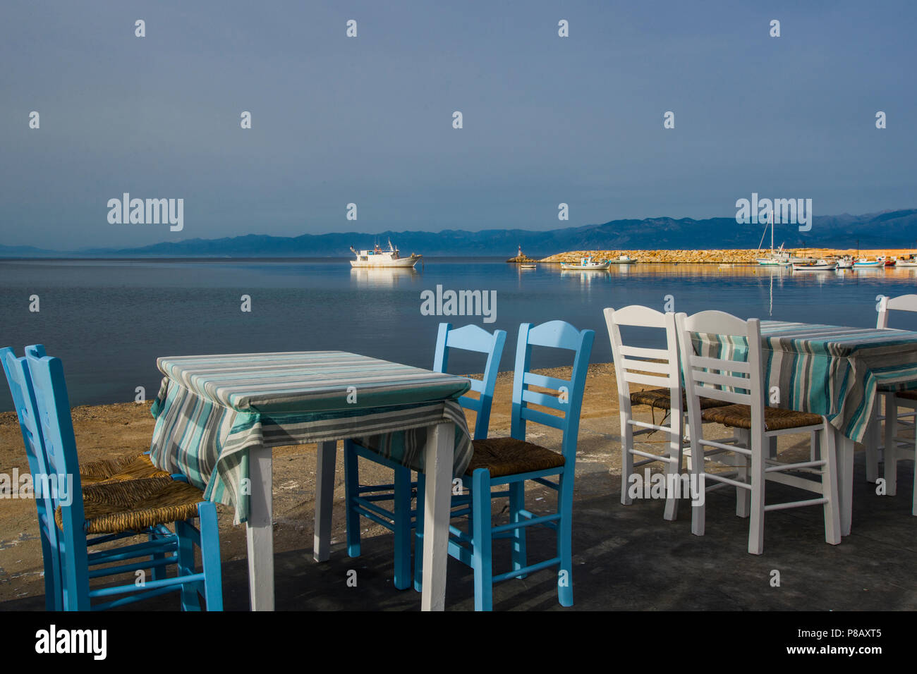 europe, greece, peloponnese, mesinia, koroni, town, coast Stock Photo