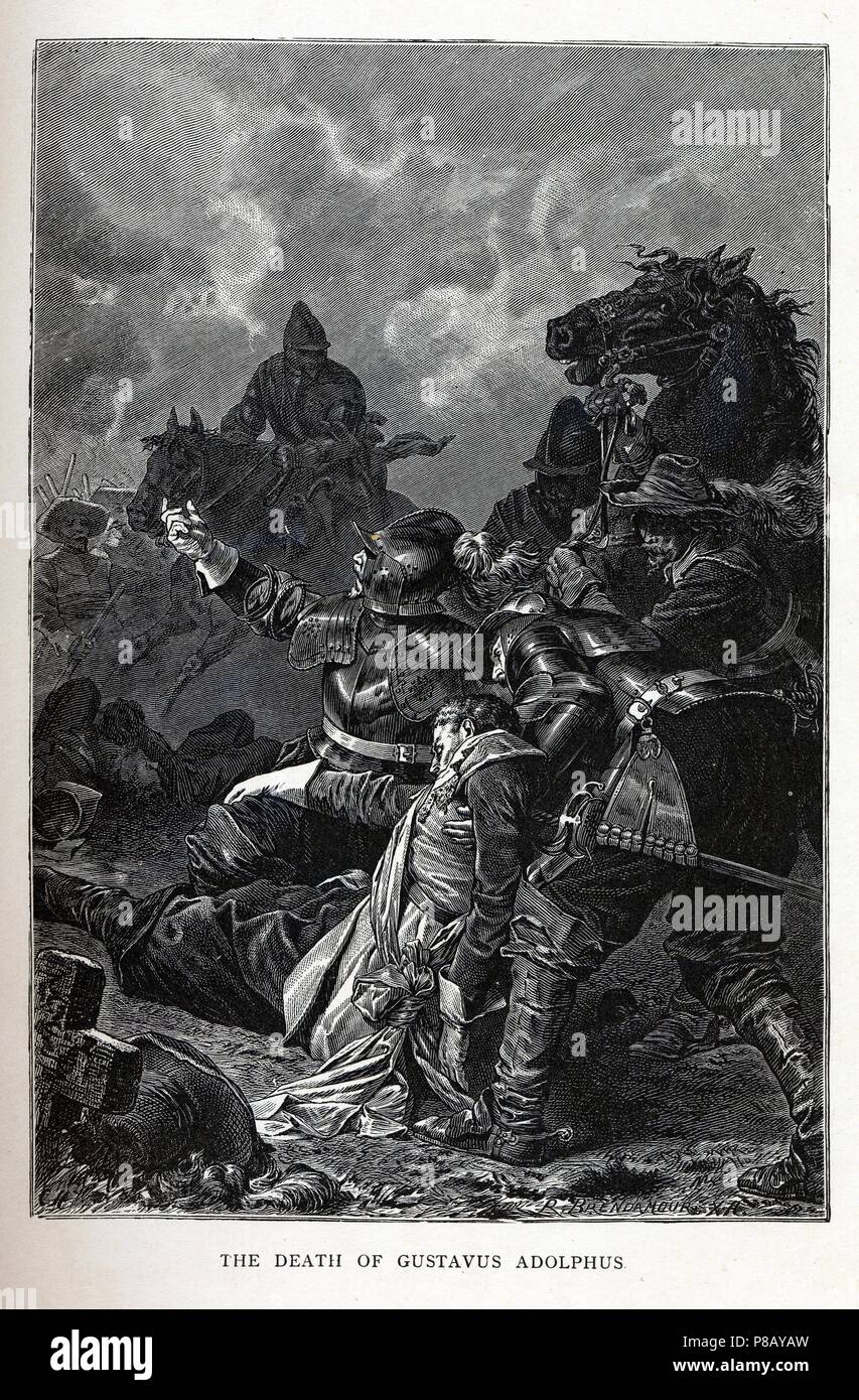 The Death of Gustavus Adolphus. Museum: PRIVATE COLLECTION. Stock Photo