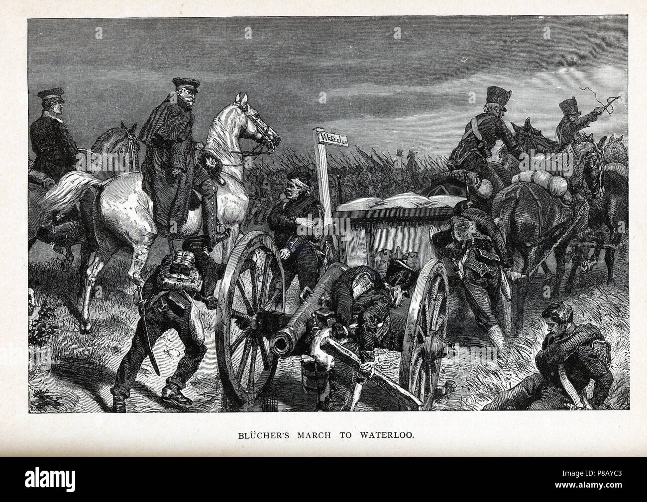 Blücher's Marsh to Waterloo. Museum: PRIVATE COLLECTION. Stock Photo