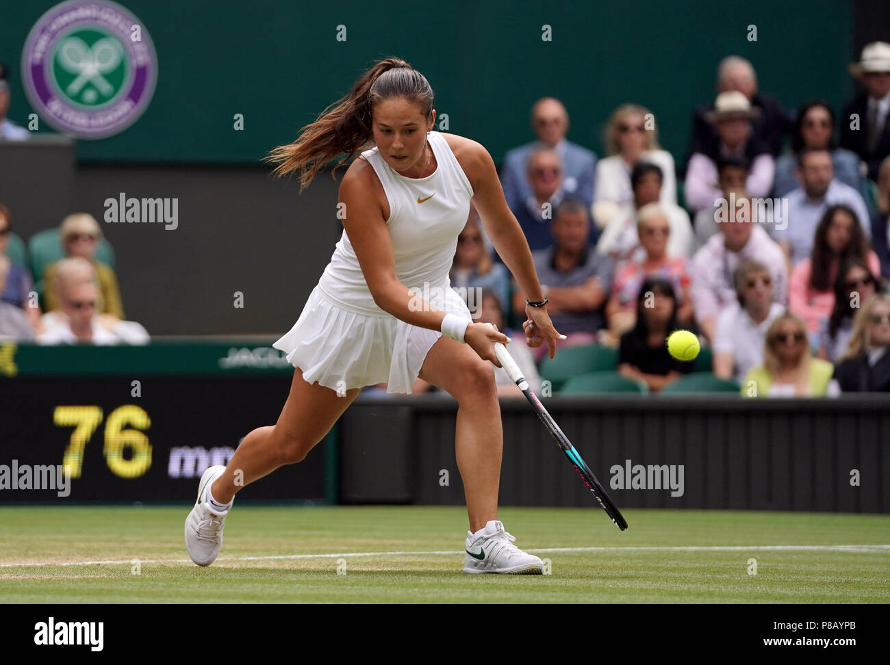 Daria Kasatkina In Action On Day Eight Of The Wimbledon Championships ...