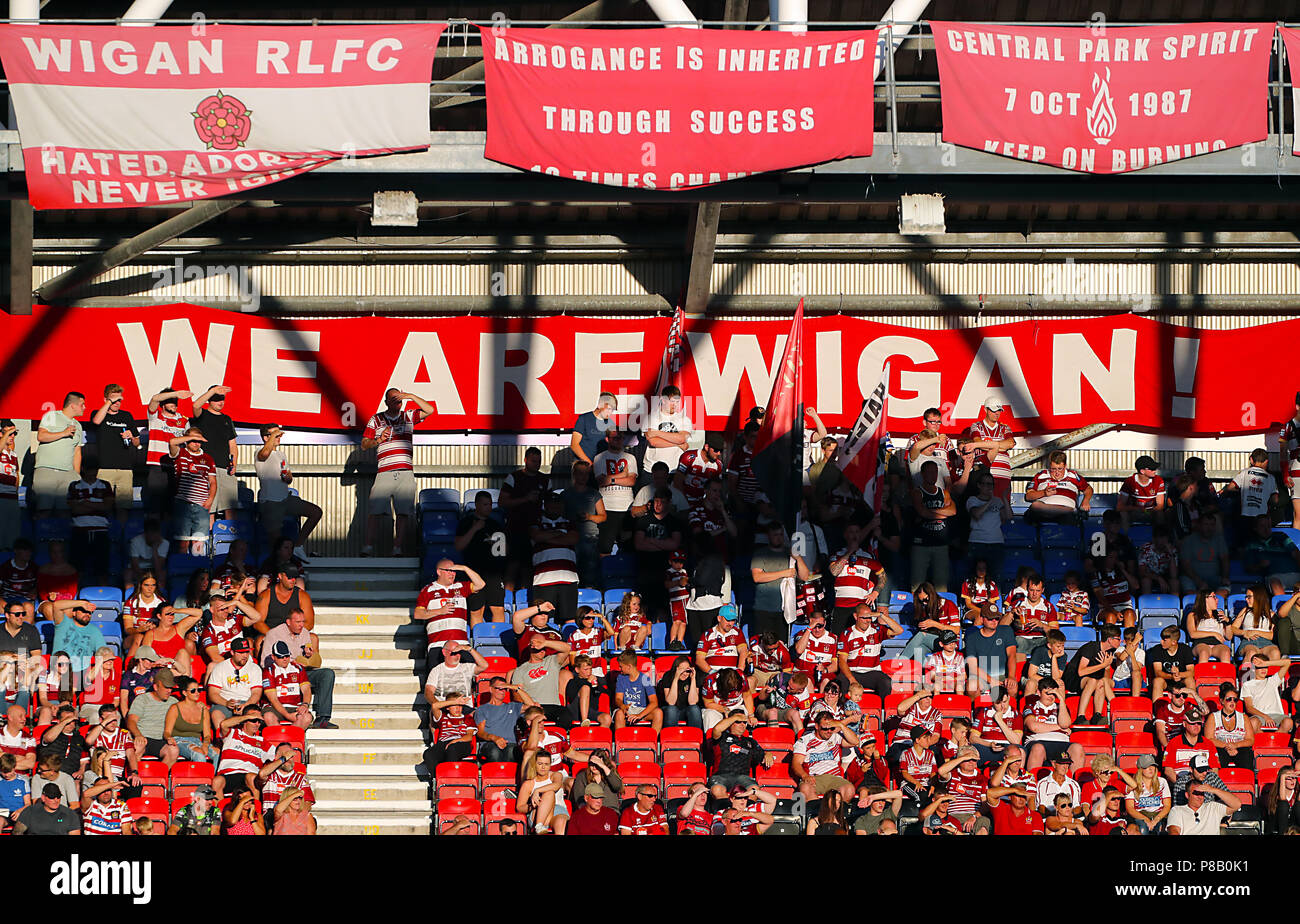 Wigan Warriors fans in the stands during the match Stock Photo Alamy