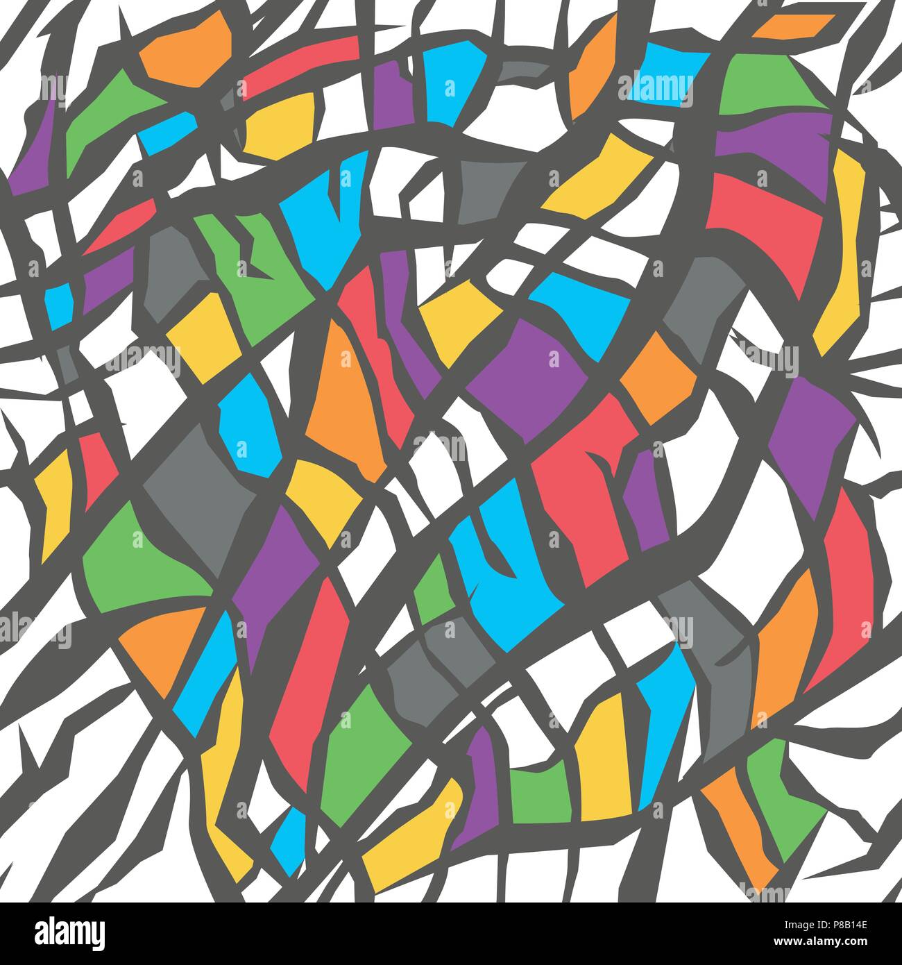 Seamless creative mosaic geometric vector background. Stock Vector