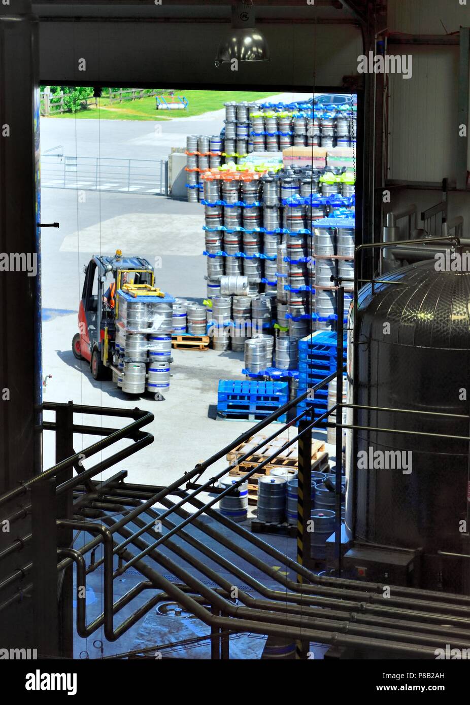 Outdoor warehouse storage ,yard,Healeys Cornish Cyder Farm,Penhallow