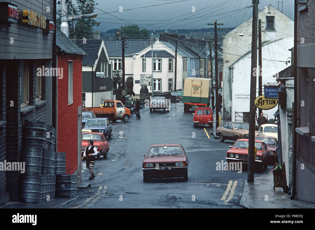 Busy street in Castlebar, Co Mayo, Ireland Stock Photo Alamy