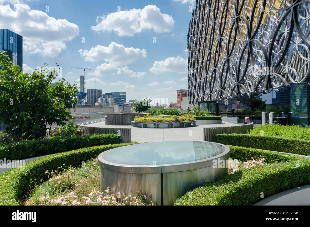 The roof garden at the Library of Birmingham Stock Photo