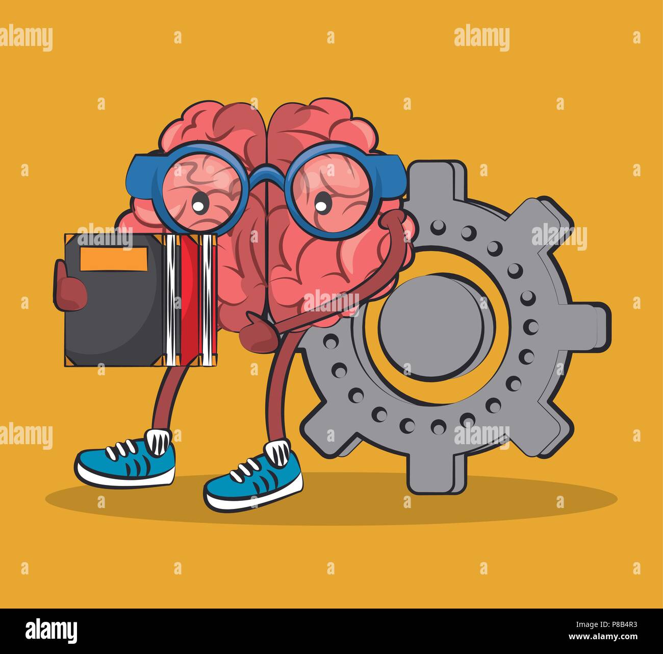 Cute and funny brain cartoon Stock Vector Image & Art - Alamy