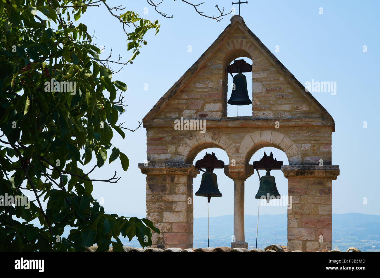 Church bells, Assisi Italy Stock Photo