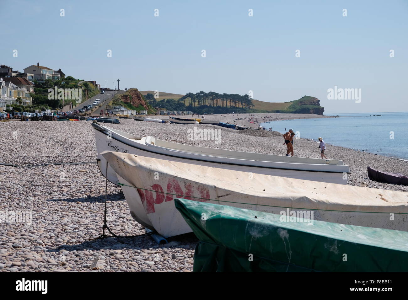 The sea front at Budleigh Salterton, South Devon, England, looking east