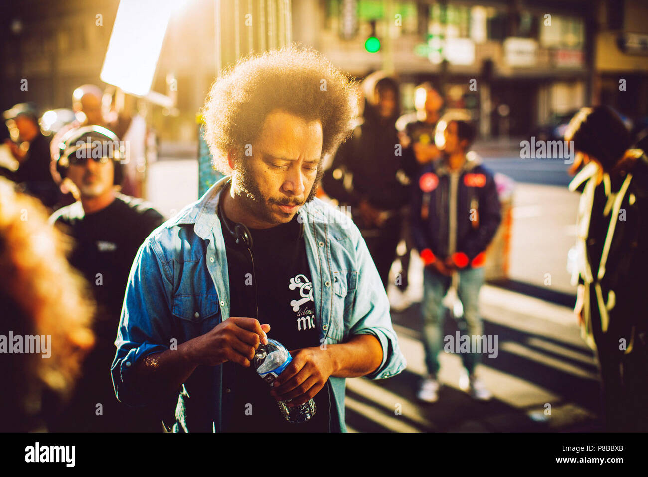 SORRY TO BOTHER YOU, Director Boots Riley on set, 2018. ph Tony Chu