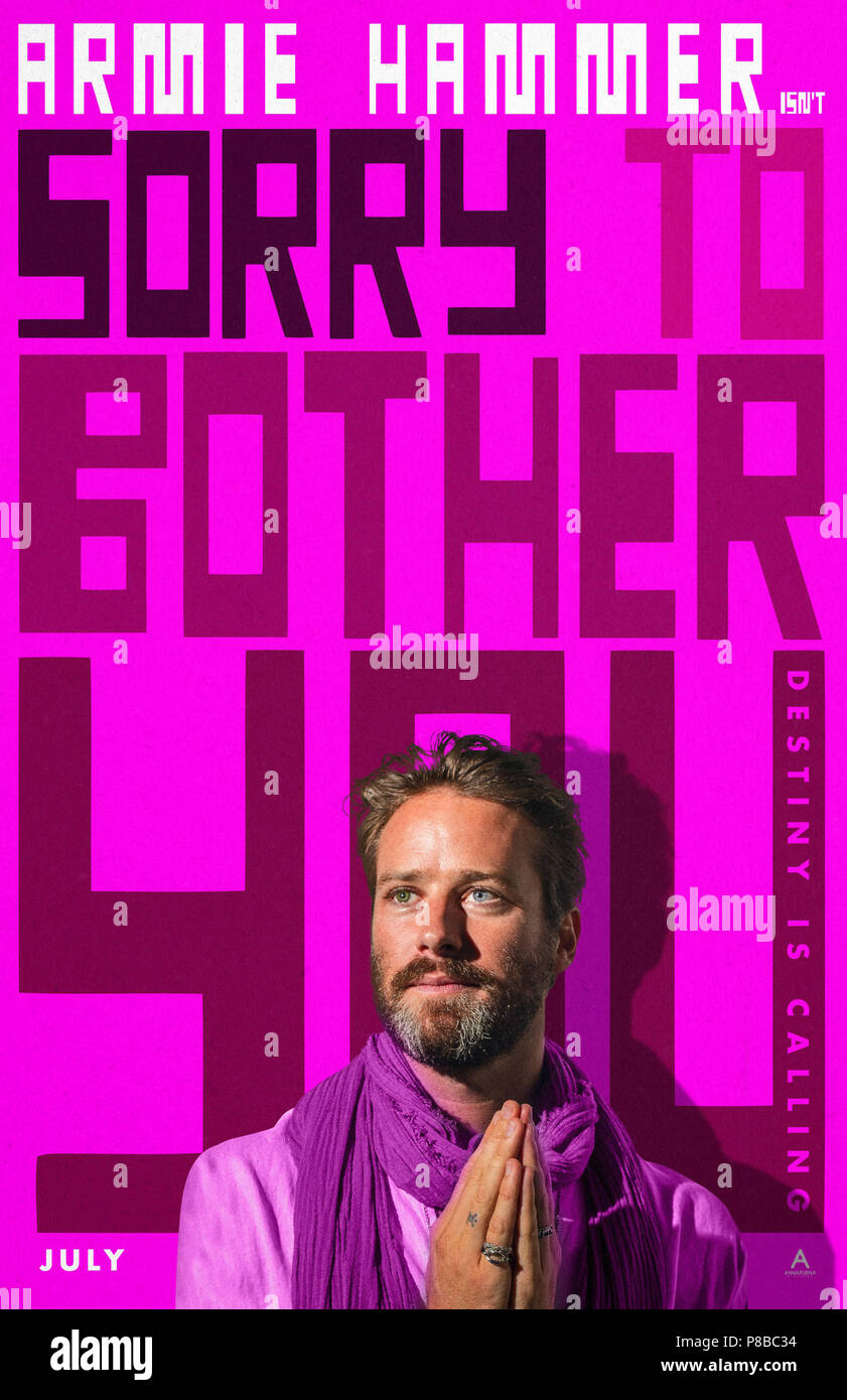 SORRY TO BOTHER YOU, US character poster, Armie Hammer, 2018