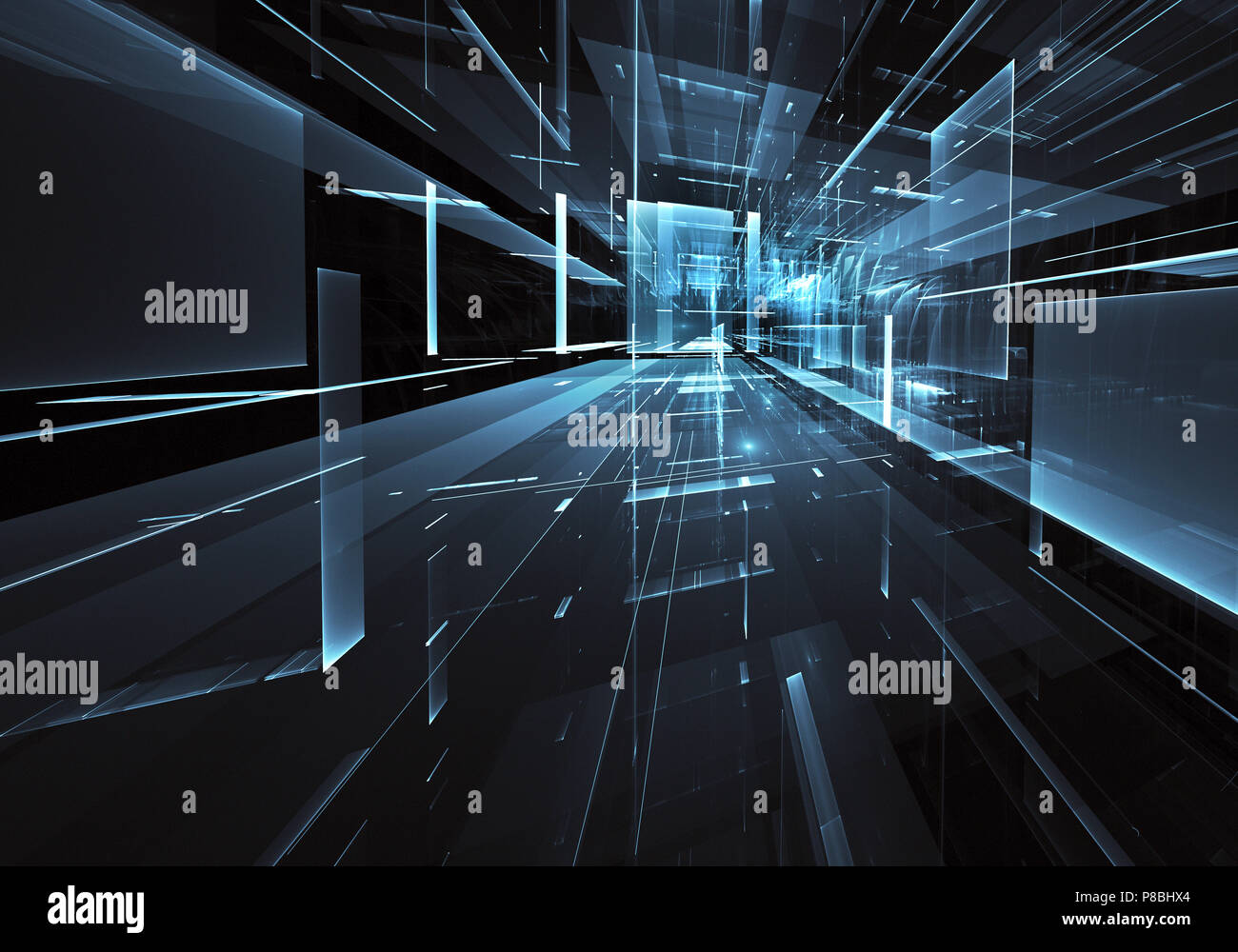Abstract technology 3D illustration Stock Photo - Alamy