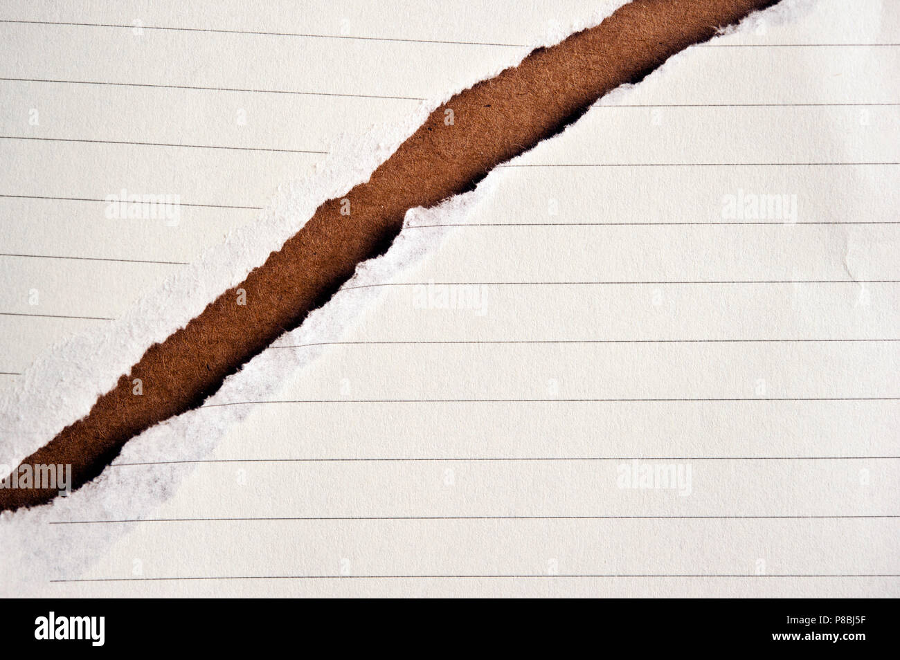 paper ripped in half Stock Photo Alamy