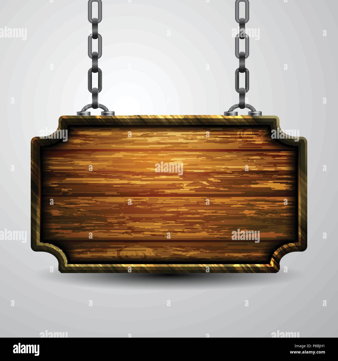 Blank Wooden Signboard Hanging On Chain Isolated On White Background Stock Vector Image Art Alamy Blank Wooden Signboard Hanging On Chain Isolated On White Background Stock Vector Image Art Alamy