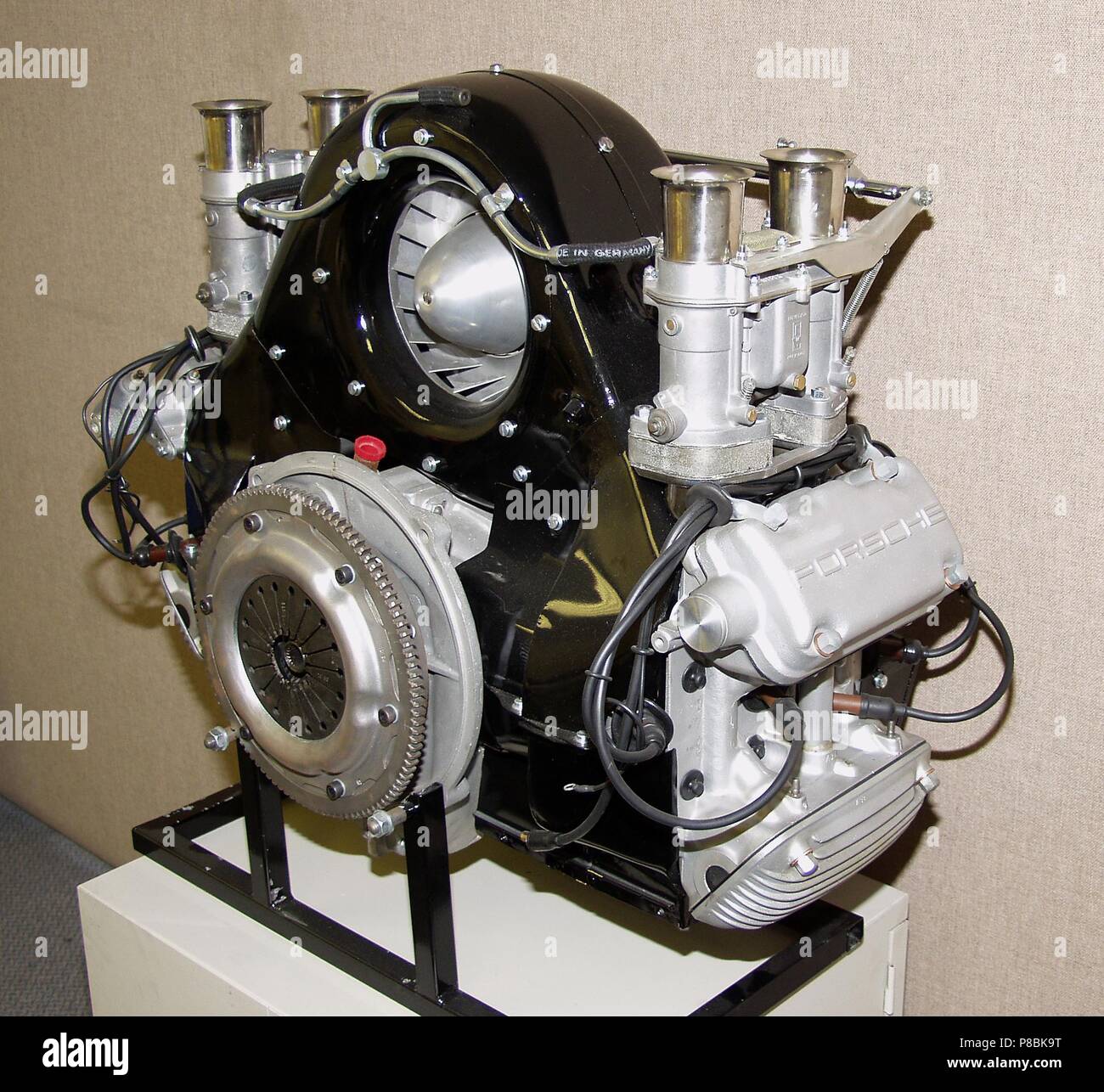 Porsche 904 Engine from 1964 on display stand Stock Photo - Alamy