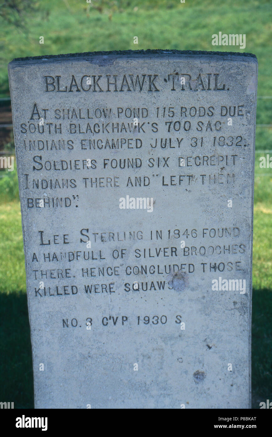 Black Hawk War skirmish marker on the Black Hawk Trail leading to Bad
