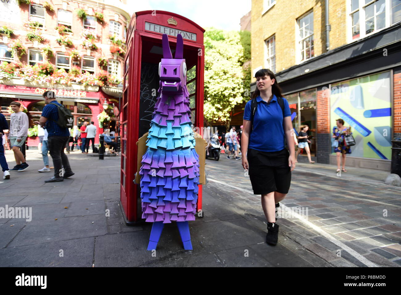 A Fortnite Loot Llama In A Red Telephone Box On Neal Street In - a fortnite loot llama in a red telephone box on neal street in covent garden london