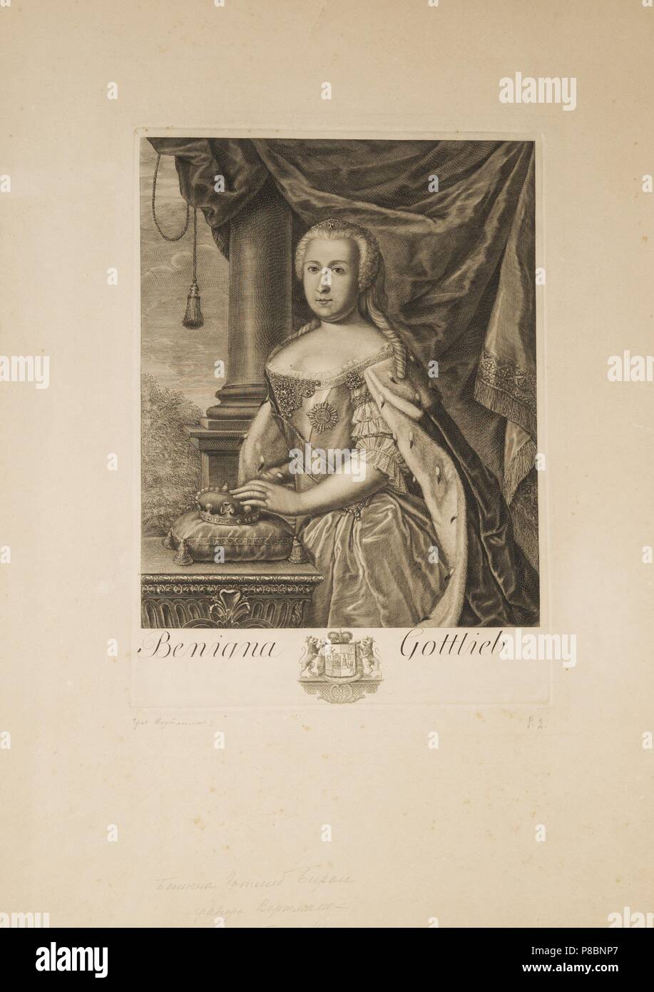 Portrait of Benigna Gottlieb von Biron (17031782), Duchess of