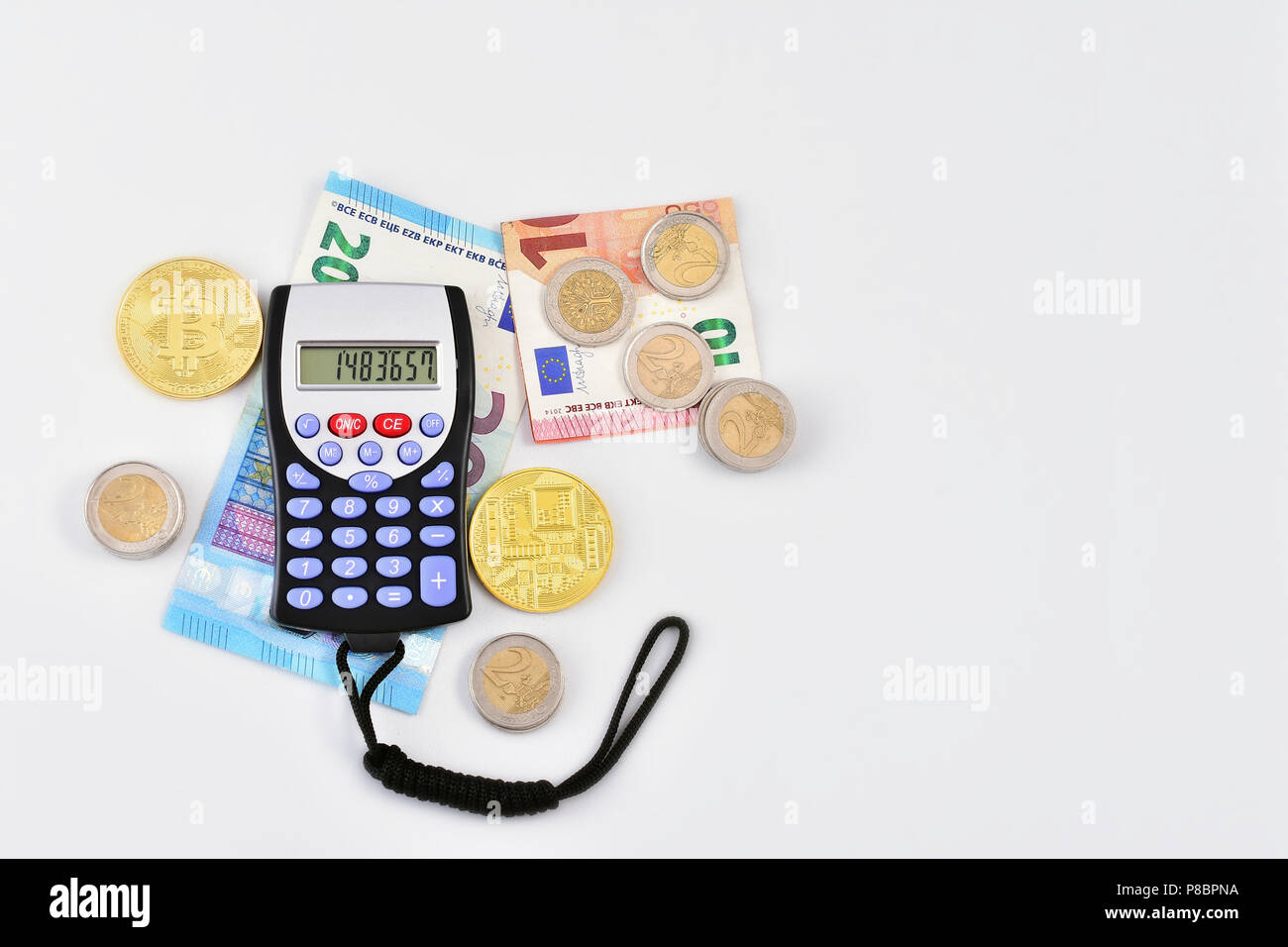 Bitcoin calculator hi-res stock photography and images - Alamy