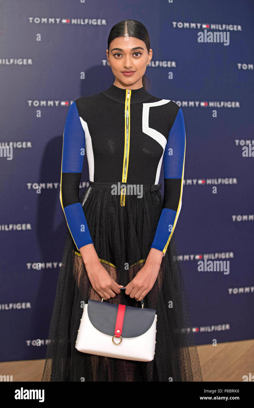 Model Neelam Gill arrives for 'An audience with Lewis Hamilton' at the Tommy  Hilfiger store on Regent Street, London Stock Photo - Alamy