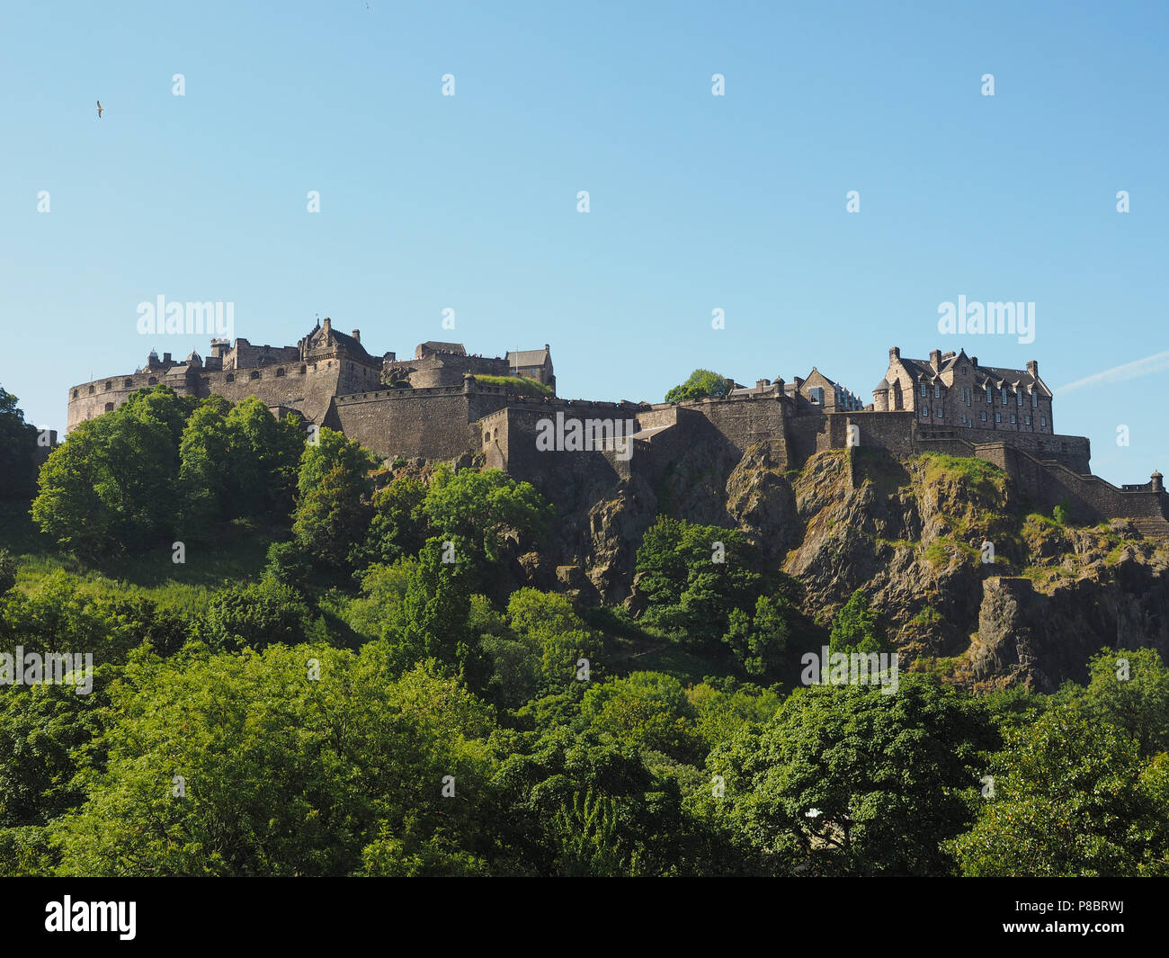 Edinburgh castle on the Castle Rock in Edinburgh, UK Stock Photo - Alamy