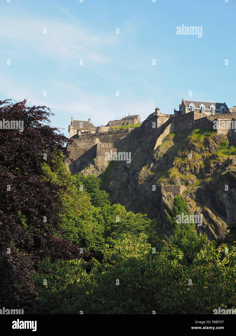 Edinburgh castle on the Castle Rock in Edinburgh, UK Stock Photo Alamy