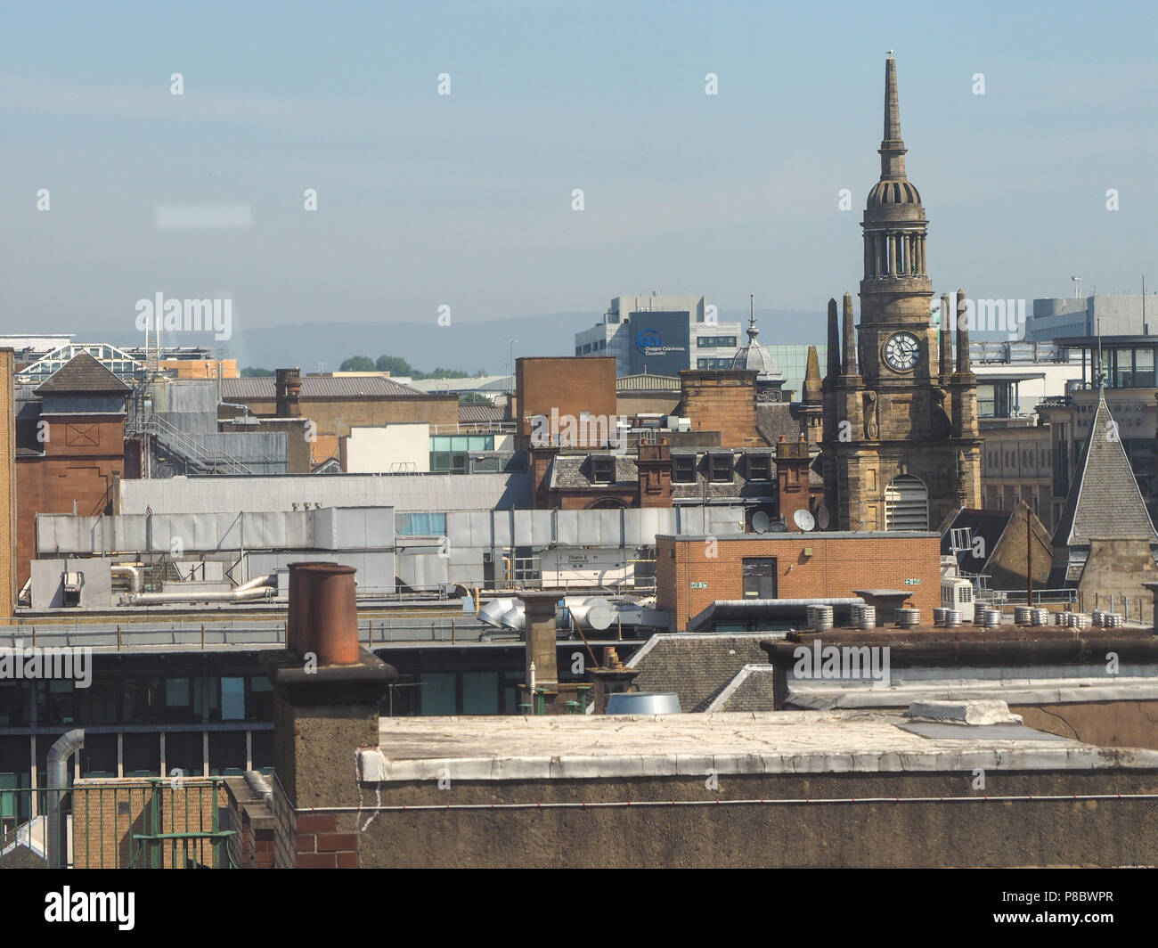 Aerial View Of The City Of Glasgow, Uk Stock Photo - Alamy