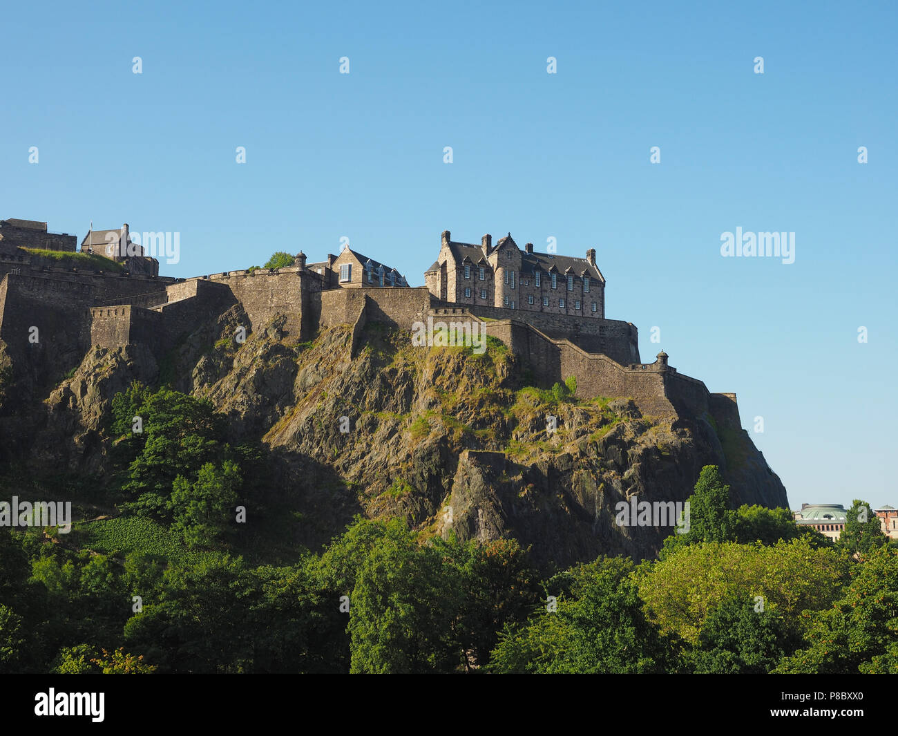 Edinburgh castle on the Castle Rock in Edinburgh, UK Stock Photo Alamy