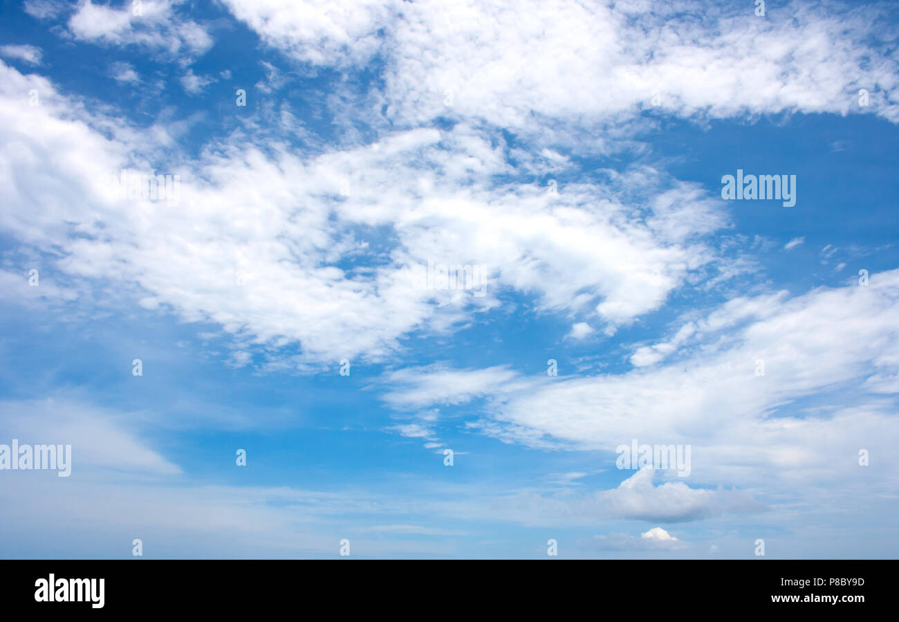 Altocumulus clouds with blue sky Stock Photo - Alamy