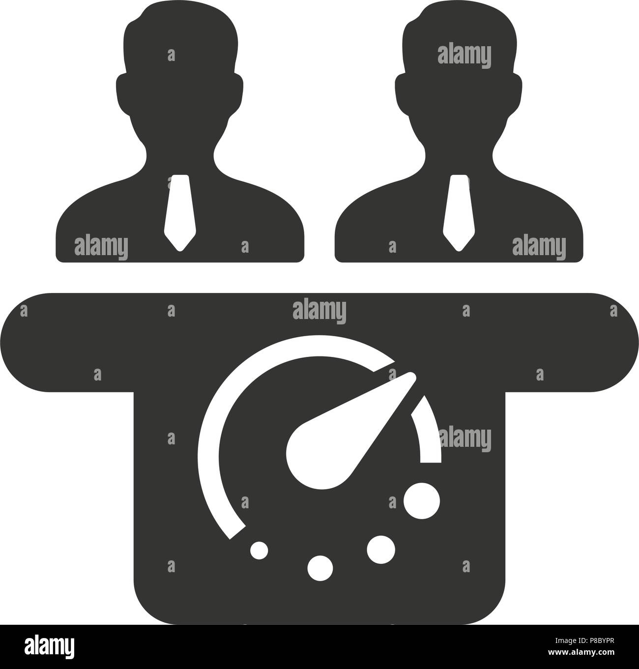 Office Desk Icon Stock Vector